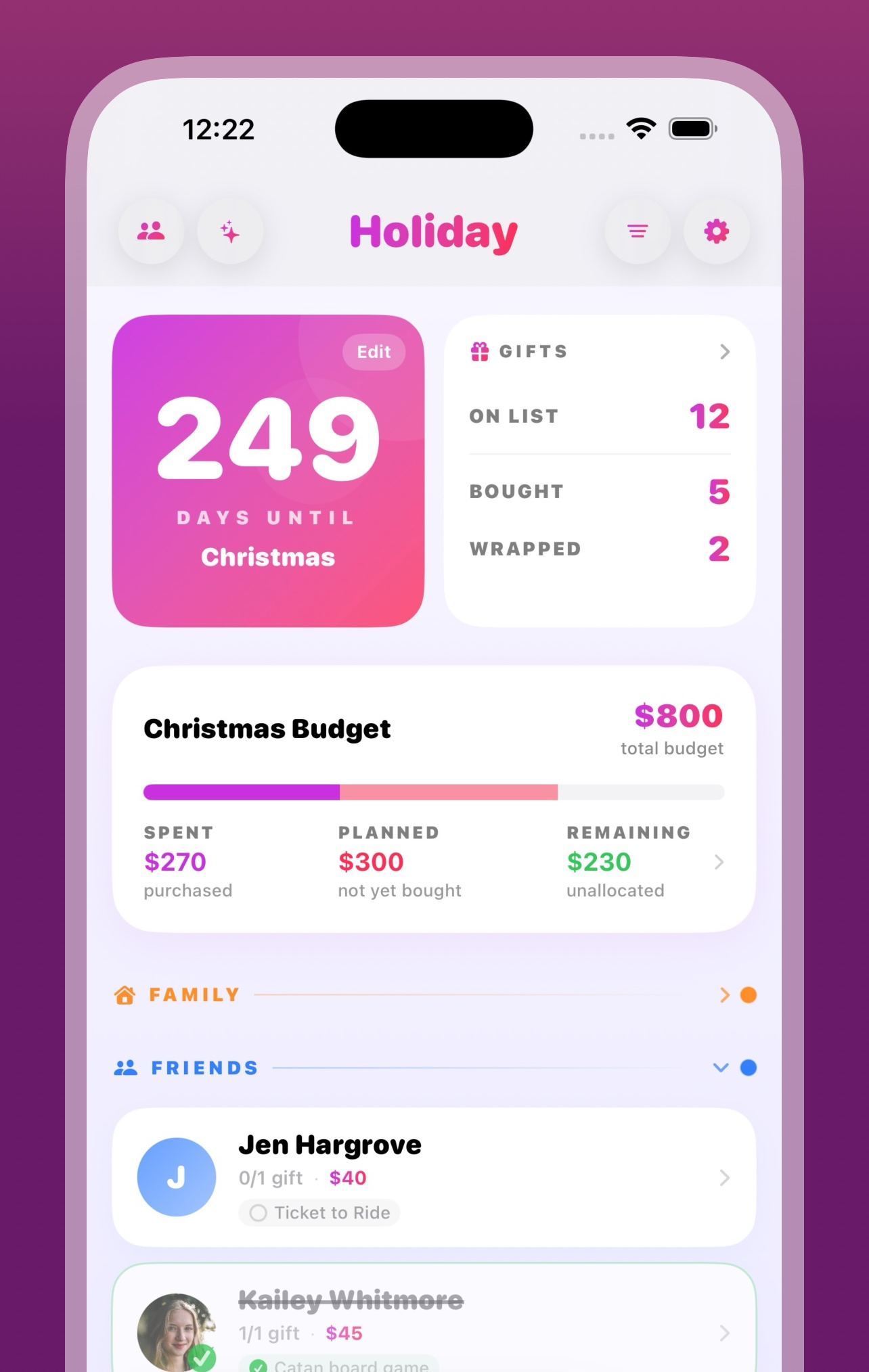 Holiday tab on the App Store.